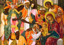 Поклонение волхвов. Византийская икона